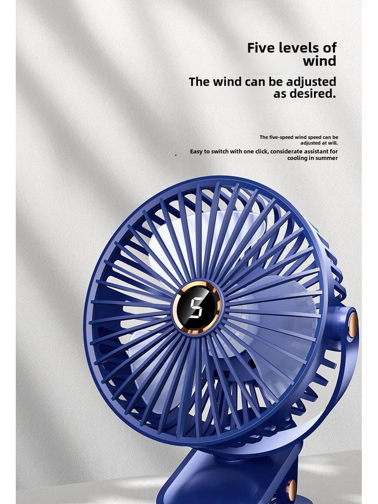 Mini USB Wiederaufladbarer Clip-On Tischventilator für Studentenwohnheime und Zuhause