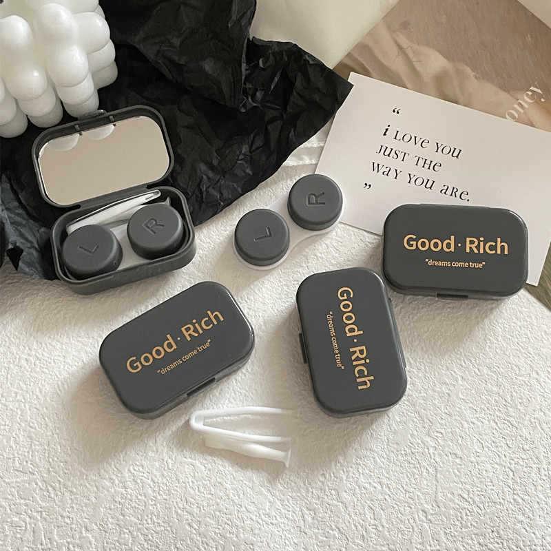Portable Minimalist Contact Lens Case with Mirror