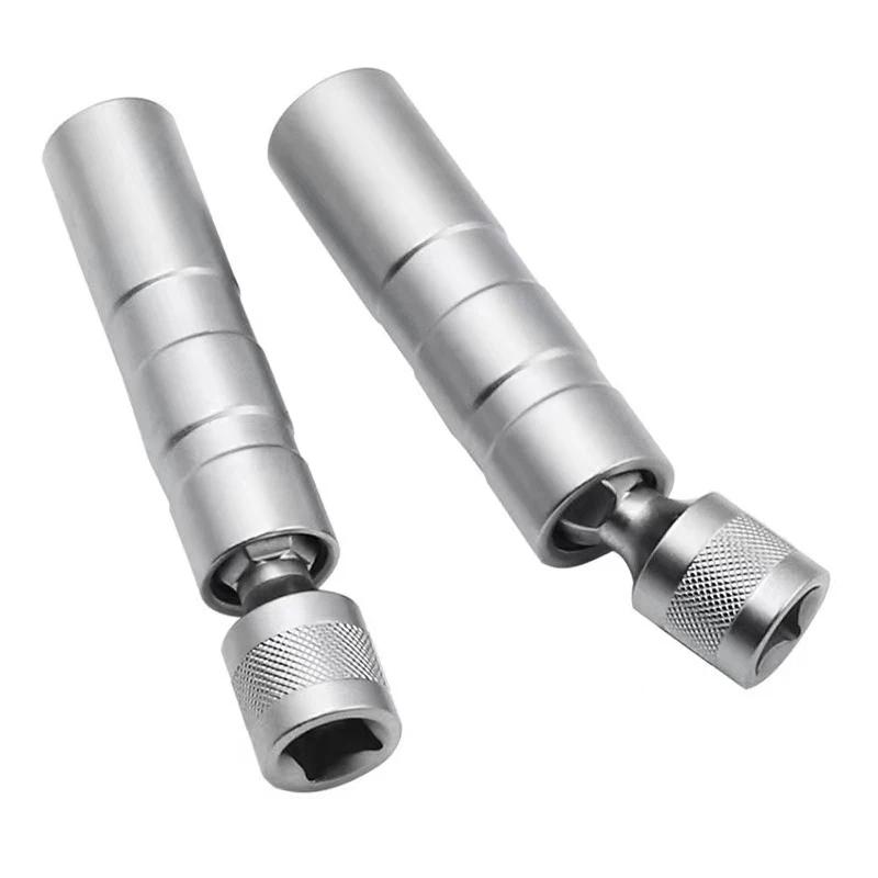 14/16mm Socket Wrench Magnetic 12 Angle Repairing Removal Tool Thin Wall 3/8" Drive Sockets for Spark Plug