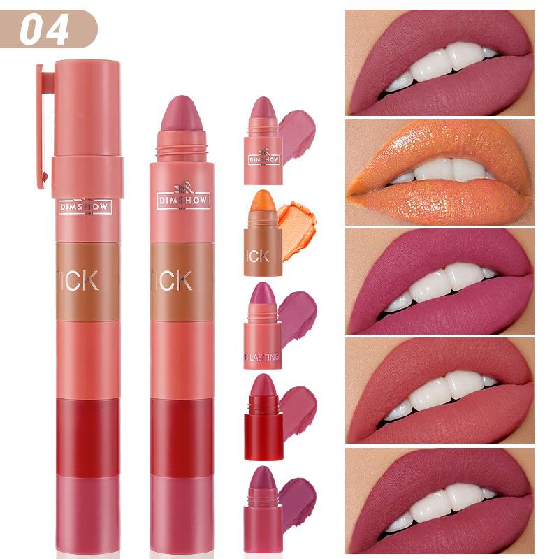 

Dimshow 5 In 1 Eyeshadow Pencil Kit Velvet Matte Pigment Shimmer Highlight Makeup Combination Mini Eye Shadow Pen Cosmetics