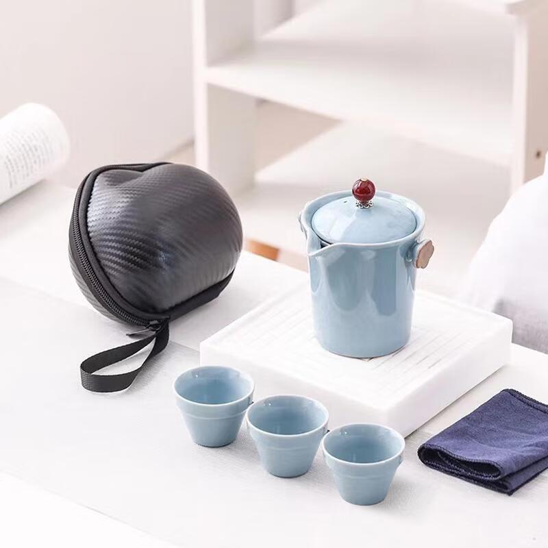 Ru Kiln Portable Kung Fu Travel Tea Set