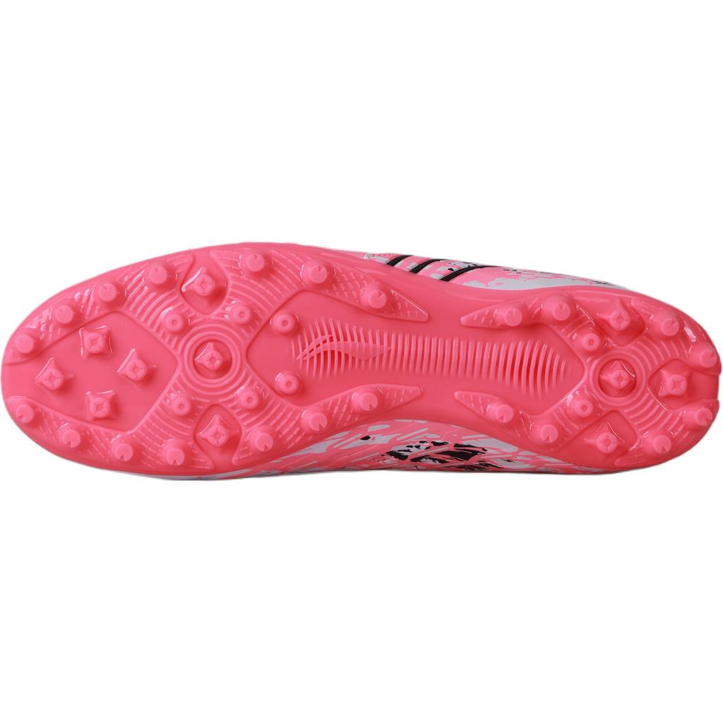 Li Ning Kids Football PU Synthetic Leather Simple Comfortable Fashion Non-Slip Low-Top Football Shoes Fluorescent Lotus Pink YKGV056-17