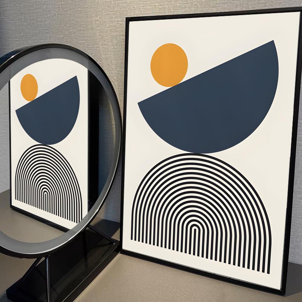 

Минималистская абстрактная линия Картина Белая книга Плакат Ретро крафт-бумага Наклейка Комната Бар Кафе Декоративная живопись Игровая комната Дом 21cm×30cm NoFrame