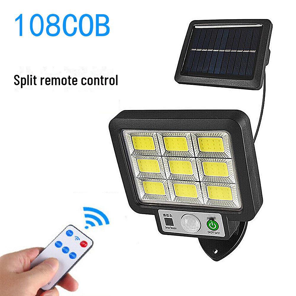 Outdoor Solar Motion Sensor Wall Lights with Remote Control for Courtyard and Corridor