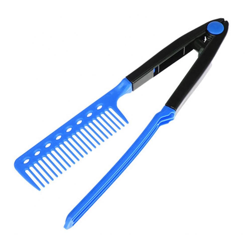 Portable Comb DIY Hair Salon Flat Iron Straightener, Hair Comb Straightening Comb Hair Tools Hair Brush