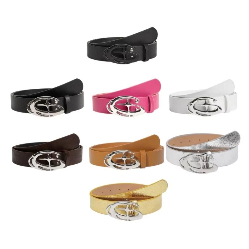 Fashion PU Leather Women's Leisure Belt Maillard Style Luxury Design Business Waist Strap Versatile Trendy Pin Buckle Waistband