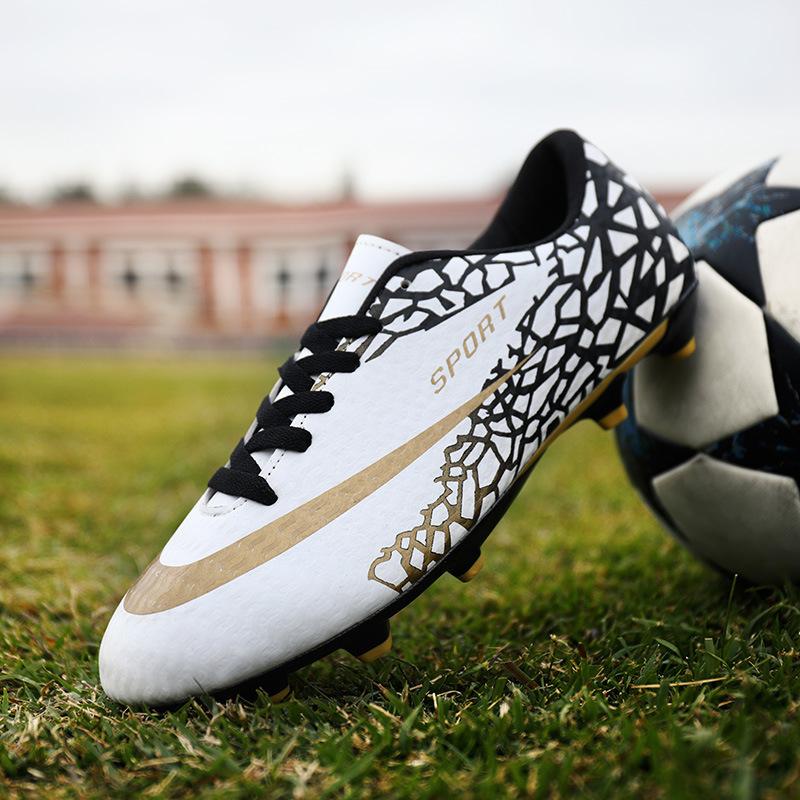 Foreign trade low-top football shoes men's professional football training shoes assassin youth spiked shoes AG spiked leather football shoes