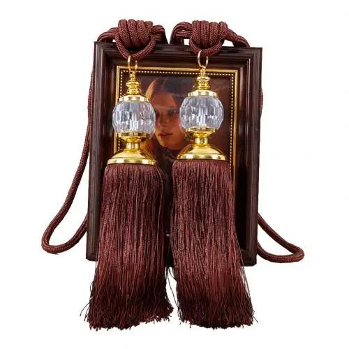 1Pair Retro Style Euro Faux Crystal Tassels Fringe Curtain Tieback Bandage Rope Window Drapes Decoration