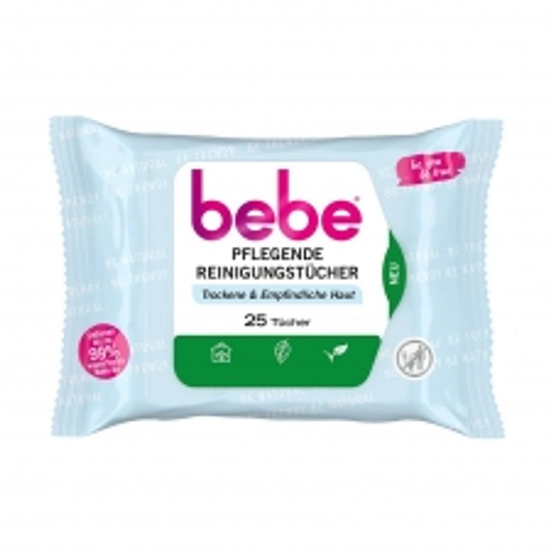 bebe Face Cleansing Tissues, 25 Sheets (Sensitive & Dry Skin)