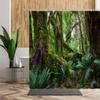 Green Jungle Shower Curtain Summer Forest Tree Bathroom Bath Decoration Home Decor Natural Landscape 3D Living Room Curtains Set
