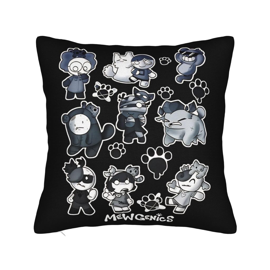 Mewgenics  Roguelike Hit Mutant Feline Square Pillow Cases  Cushion Covers Vintage Zipper Decor Pillowcase for Sofa cm