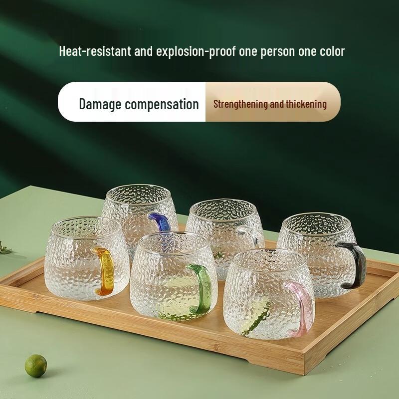 

Green Apple Hammered Mushroom Glass Drinking Cup