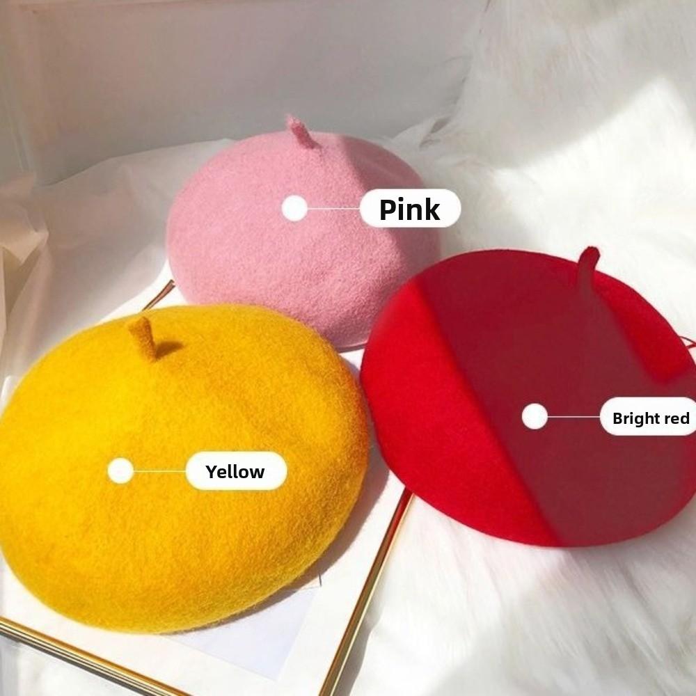 Cloud Women Wool Berets Keep Warm British Beanie Hat Comfortable Artist Hat Ladies
