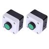 2pcs Push Button Switch Station Box Momentary Switch One Push Button Control Switch for Gate Opener Green