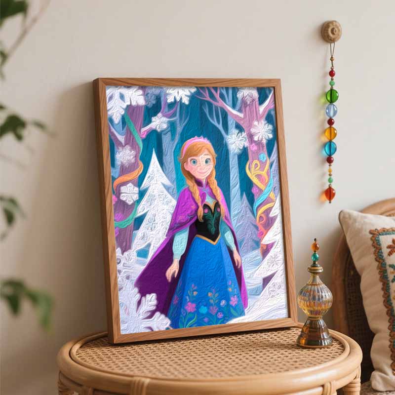 Disney Frozen Princess Oil Painting Hand Painting Art Kit Coloring Painting Handmade Diy Home Decoration Gift