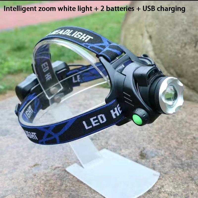 Led High-Power Long-Range Headlamp Usb Rechargeable Waterproof Suitable For Outdoor Camping And Wearing