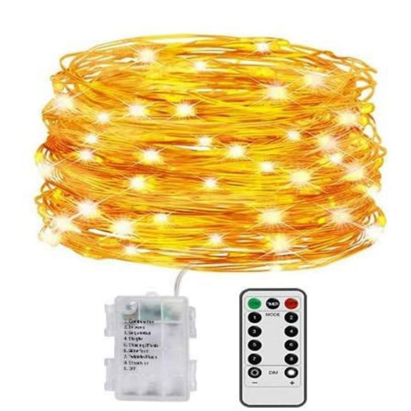 

Уличные гирлянды 66 футов 200 светодиодов гирлянды Водонепроницаемые рождественские огни с дистанционным управлением Теплый белый One Size жёлтый