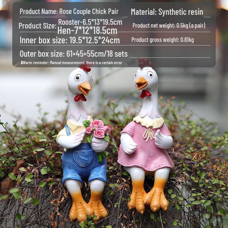 

Фигурка утки для дворового сада: Мультяшная скульптура и креативное украшение для цветочного горшка из смолы