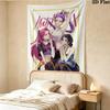 Kpop Demon Hunters Wall Tapestry Aesthetic Wall Hanging Printed Fabric Blanket Decorative Tapestries For Bedroom Living Room Home Decor