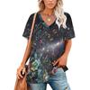 Seksowny kotek kwiatowy nadruk dekolt w serek vintage koszulka dla nastolatków koszulki unisex ubrania vintage streetwear codzienny styl moda streetwear y2k topy