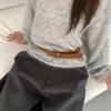 Fashion Pu Leather Belt For Women With Metal Pin Buckle For Casual And Office Wear