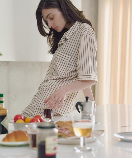 

[CEID] Classic Augustine Short-Sleeve Pajama Set [Shipped from Korea] 100% Authentic M