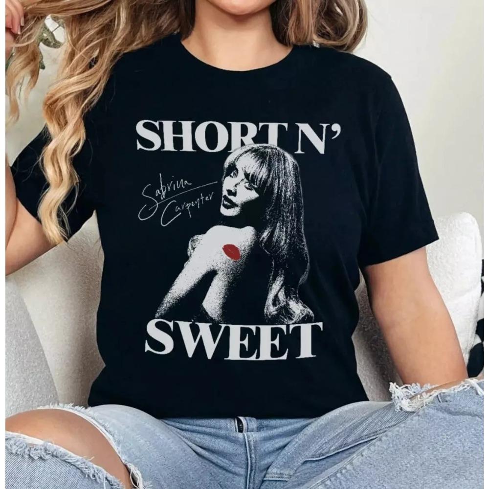 Camiseta Vintage Sabrina Carpenter Camiseta Sabrina Espresso Camiseta de Tour 2026 Talla Completa Camiseta Gráfica de Manga Corta Unisex Mangas Cortas Y2k Clásico