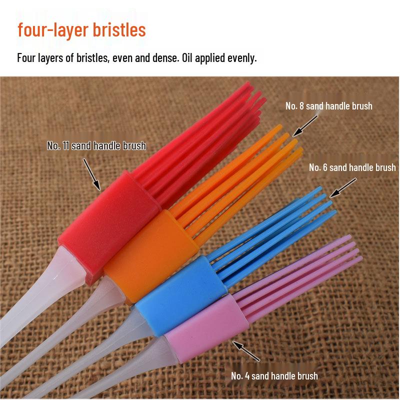 Silicone Bristle Brush for Sauces, Oil, Creams, Cake Baking, and BBQ