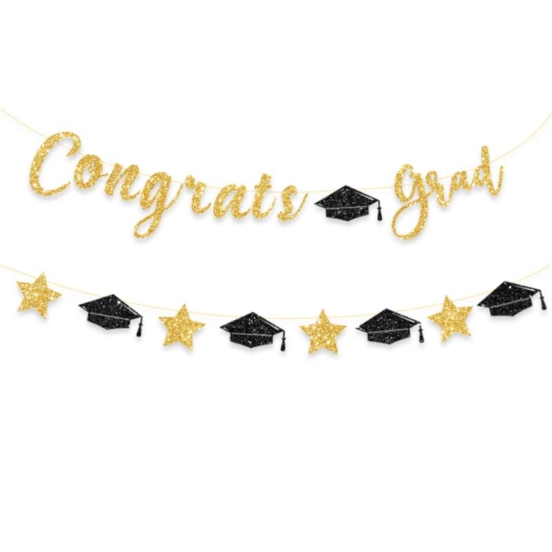 Glittering Graduation Hanging Ornament Graduation Decoration Class of 2025 Graduation Party Decoration for School Party