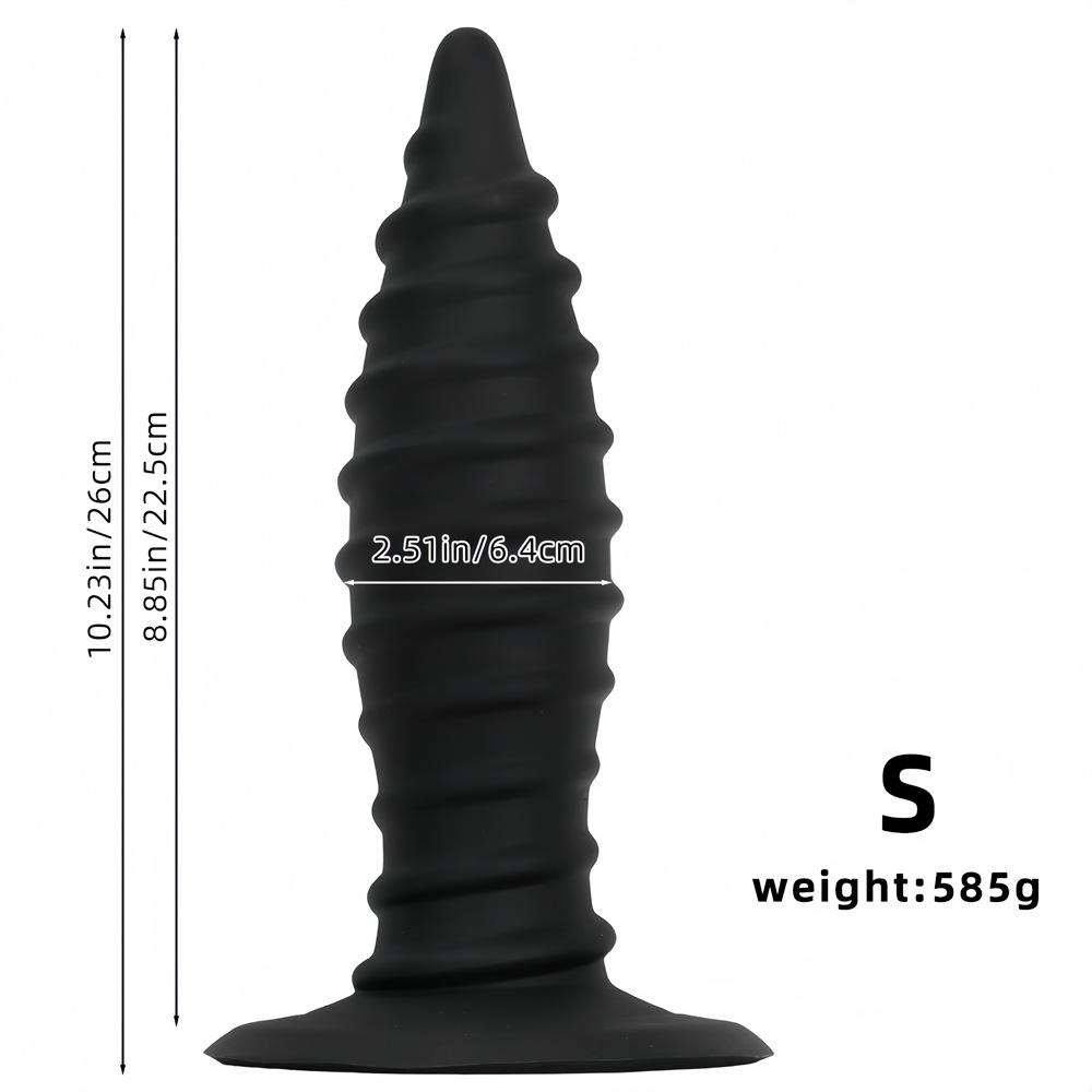 Silicone pointed super large super long 9cm thread, giant penis anal plug, boxing supplies super large super thick, male