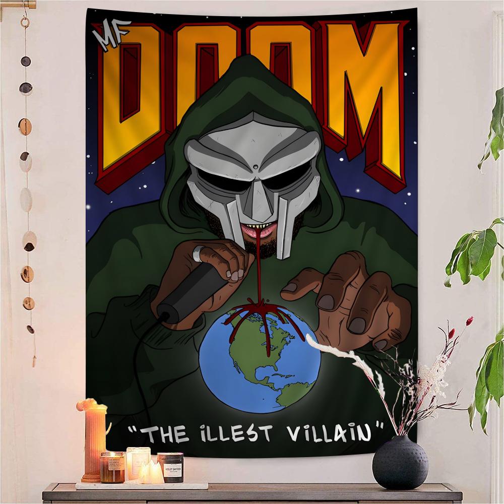 Famous American HipHop Singer Mf Doom Colorful Tapestry Wall Hanging Bohemian Wall Tapestries Mandala Wall Hanging Sheets