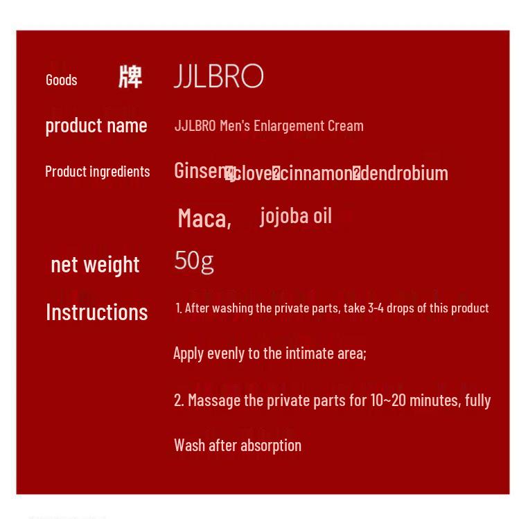 JJLBRO Men's Desensitizing Repair Cream: Penis Nourishing & Intercourse Prolonging Formula