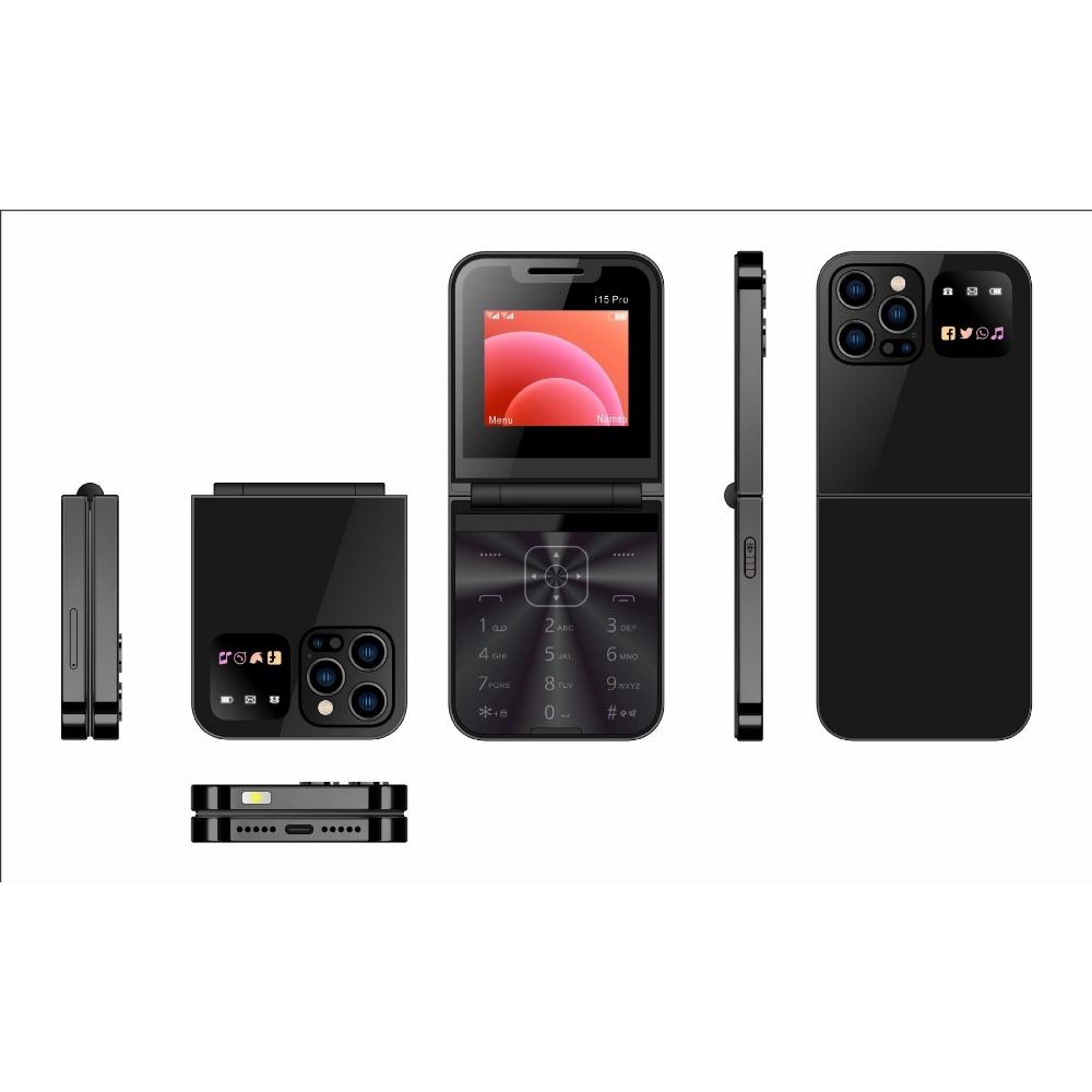 

I15 Pro Телефон с двумя SIM-картами, не смартфон, телефон-раскладушка с кнопками, телефон для пожилых 2G