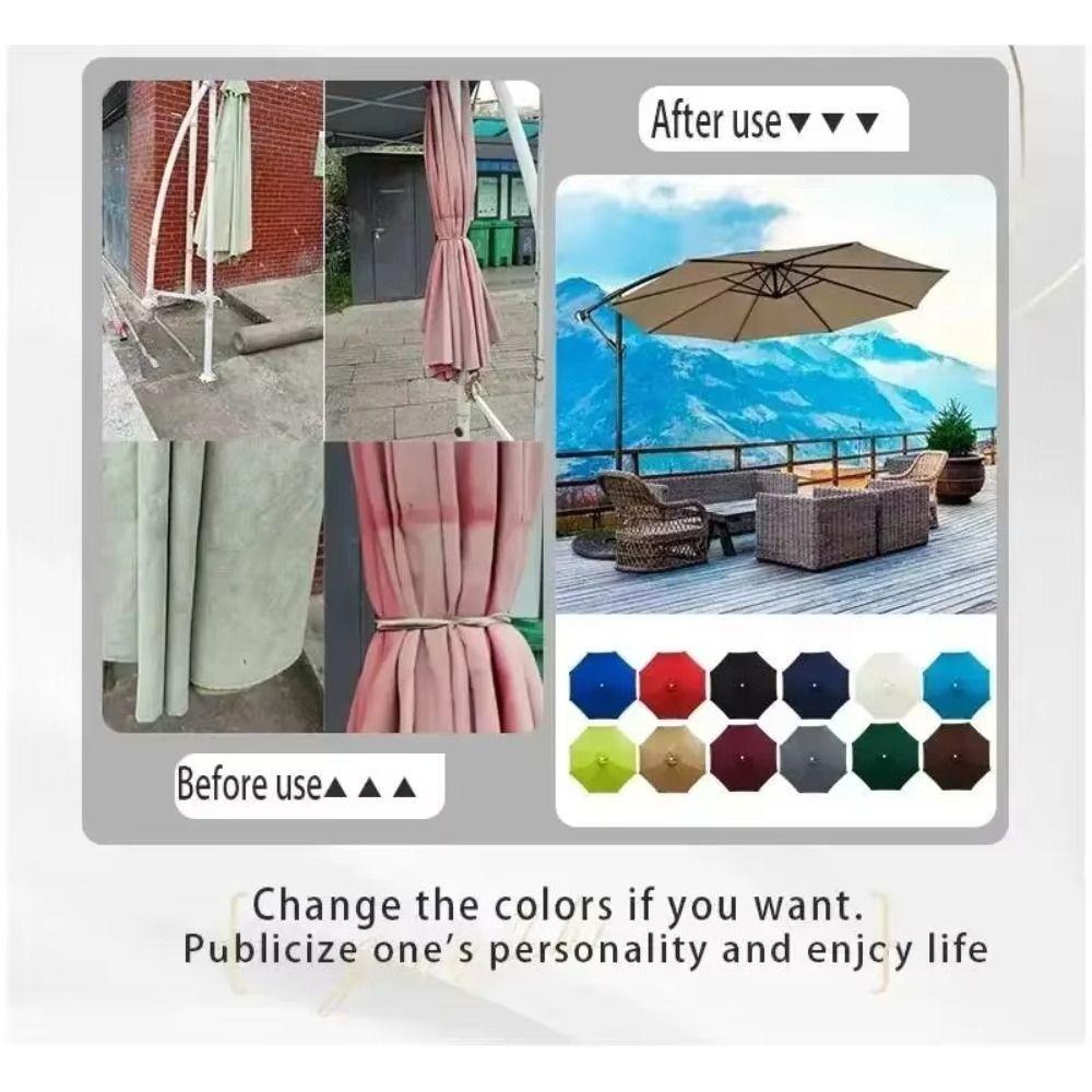 Sunproof Outdoor Parasol Canopy Rainproof Sunshade Canopy Top  Garden