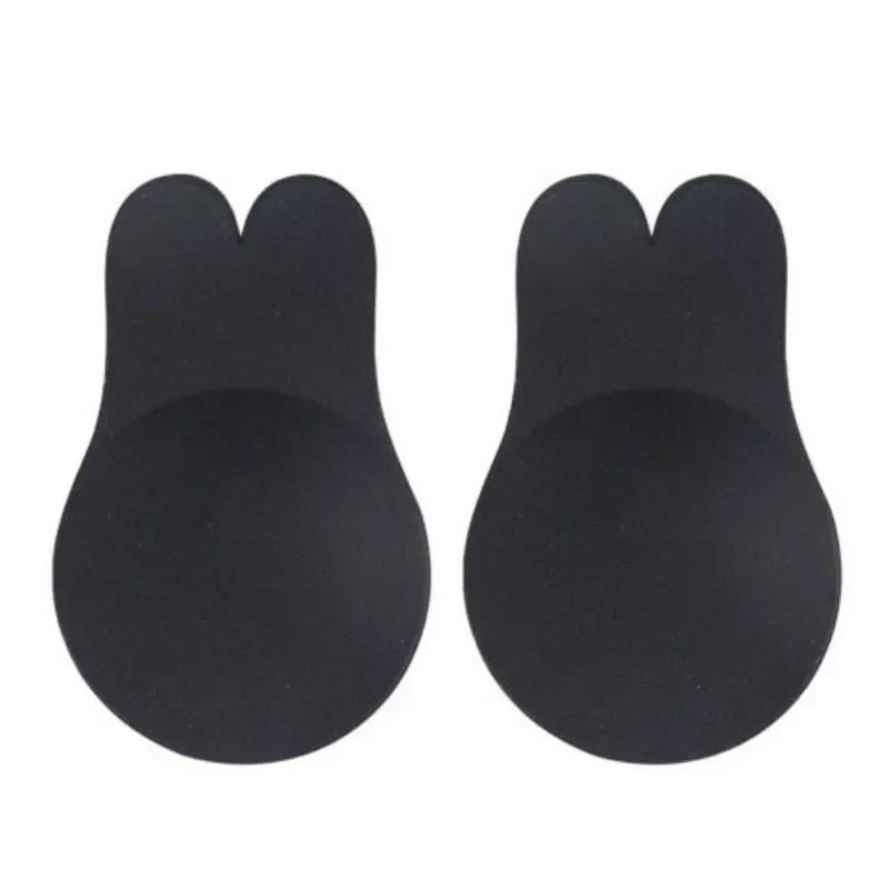 Push Up Bras Self Adhesive Silicone Strapless Invisible Bra Women's Reusable Sticky Breast Lift Tape Rabbit Nipple Cover Bra