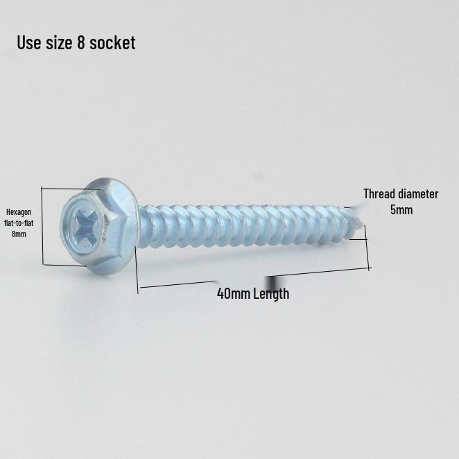 Hex Flange Phillips Self-Tapping Screw with Washer for Bathroom Cabinet and Washbasin
