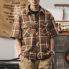 Men's Retro Plaid Short Sleeve Casual Shirt