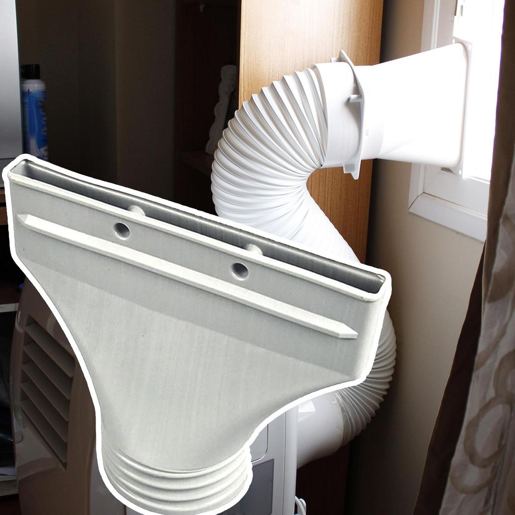 Porta di scarico per connettore tubo di uscita aria condizionata Ugello di scarico piatto Adattatore per tubo salvaspazio in plastica Sfiato aria