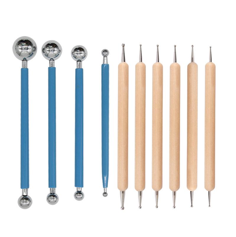 Pottery Carving Tool Set: 10/13/14-Piece Options, Includes Indentation Pens and Knives