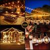 LED G40 Ball String Lights Clear Outdoor IP44 Waterproof Vintage Bulb for Backyard Terrace Garden Pub Christmas Party Decoration