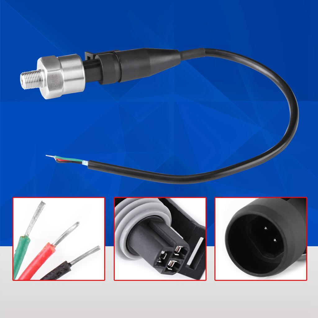 Pressure Gauge Transducer 1/8NPT Thread Stainless Steel Pressure Transducer Sender Sensor for Oil Fuel Air Water