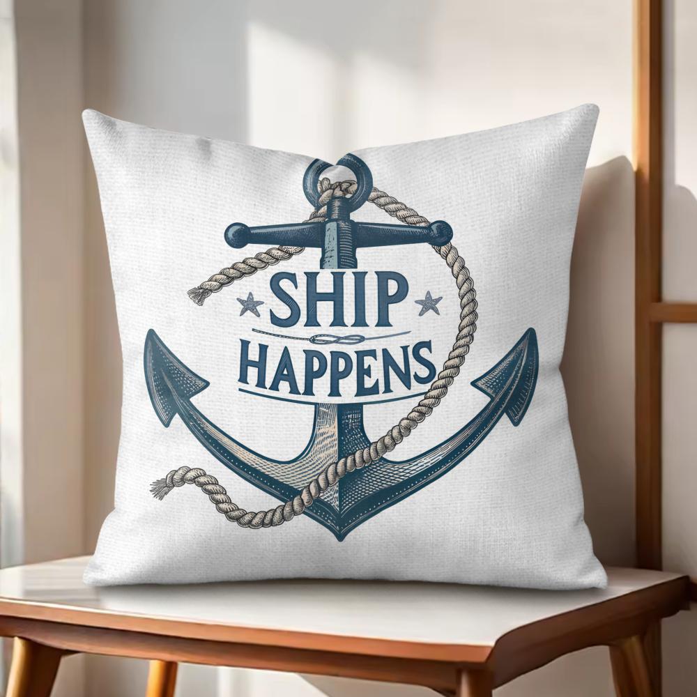 

Oocean sailor Cushion Cover Natural Linen Organic Fabric DoubleSided Printing Couch Pillow Covers Home Decor 30x30cm