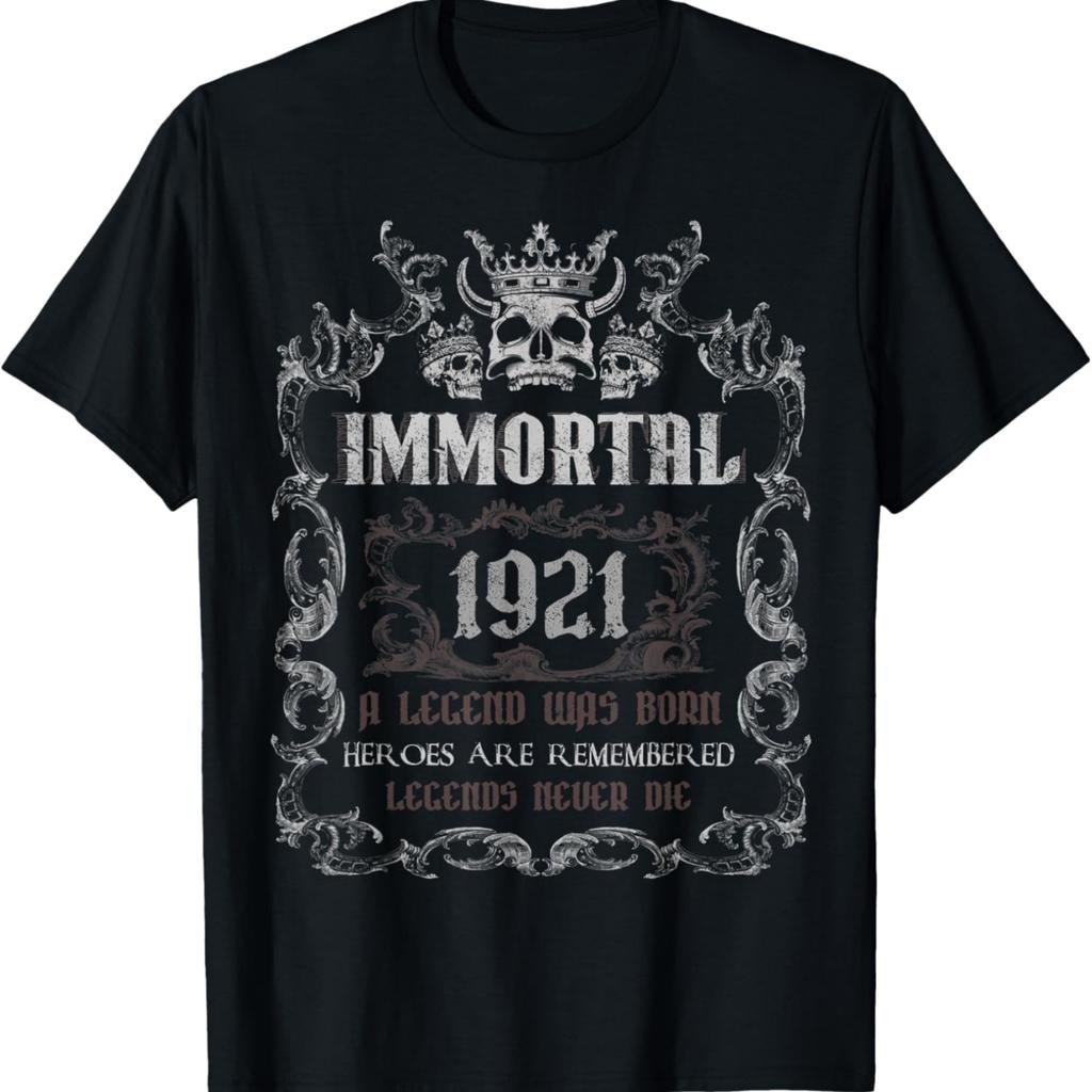 Birthday gift Immortal Born in 1921 Aged Old Vintage T-Shirt