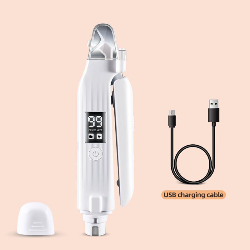 Electric Pet Nail Trimmer Electric Rechargeable Dog Nail Trimmer With LED Light Ergonomic Pet Paws Grooming Tool Quiet File
