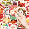 50 Stück Weihnachts-Katzenaufkleber - Kawaii Feiertags-Abziehbilder für Tassen, Tablets, Geschenke