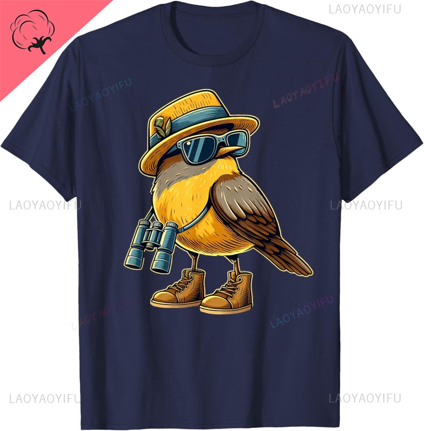 Bird Nerd Funny Bird Watching Birding  Lover Watcher TShirt Unisex Summer Streetwear Tops Couple Short Sleeve Tee Ropa Hombre S