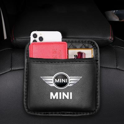 Car Seat Back Storage Pocket In-car Suspension Storage Box Stickers For Mini Cooper F55 F56 F60 Clubman R50 R52 R53 R55 R56 R60