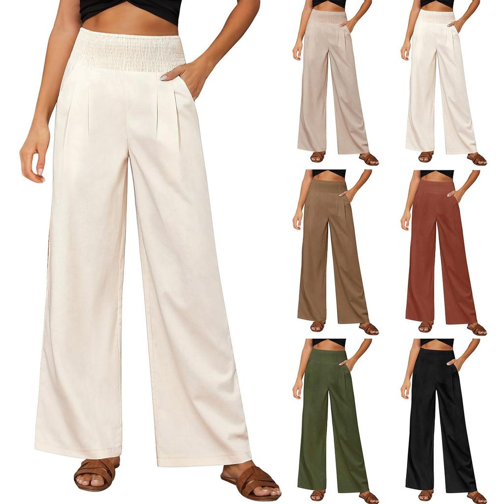 Women's Fashion Solid Color Casual Pants