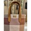 Daks Brown Logo Decorative Leather Mini Crossbody Bag