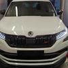 AAAIX1 for SKODA Logo 11cm ABS Car Front Hood Rear Trunk Emblem Badge Sticker VRS Rapid Yeti Karoq SCALA Fabia 1 2 Octavia A7 RS Superb